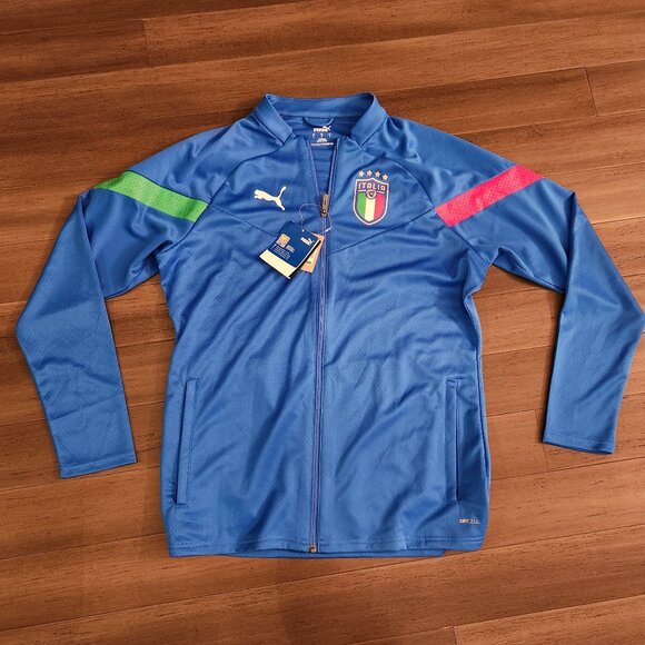 NEW Puma Italia Soccer warm up jacket, Men's Large - Picture 1 of 5